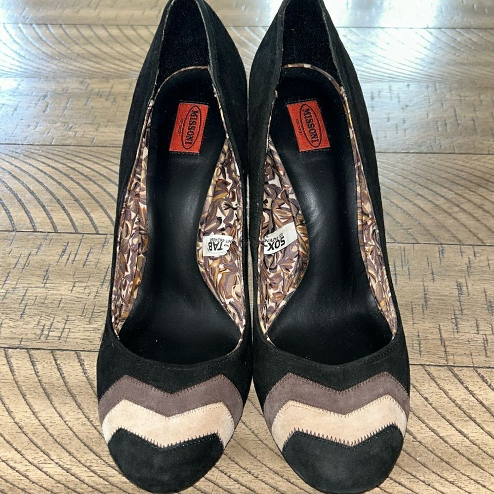 Never worn! 2011 LtdEd Missoni 4 Target 🎯 Suede Leather 👠👠 Classic Chevron!